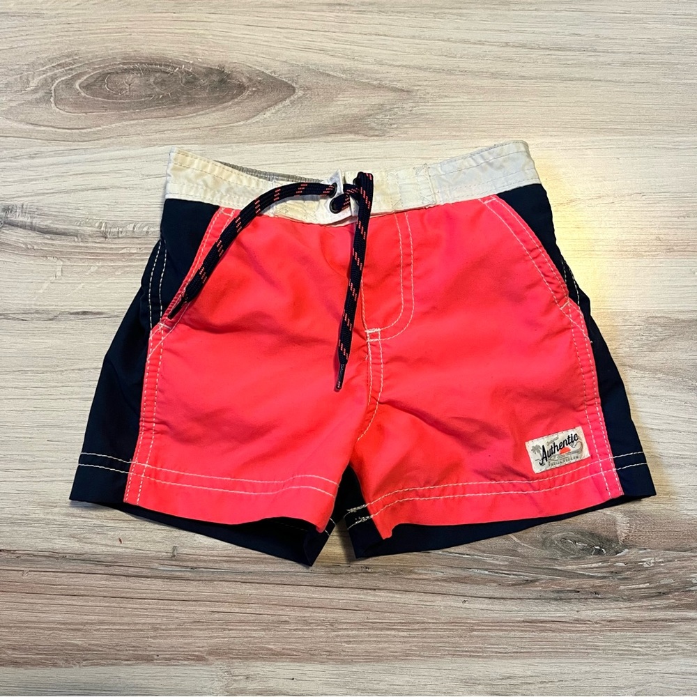 [3 for $15] EUC CARTER'S Hot Pink and Navy Blue Swim Trunks (18 months)